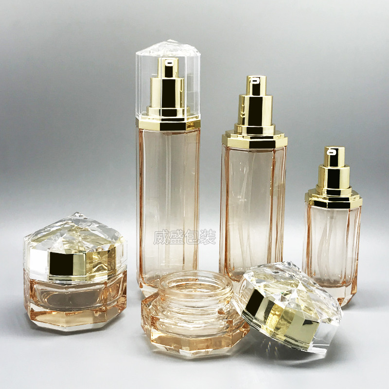 新款钻石瓶子面霜瓶子批发 化妆品玻璃瓶现货(图2)